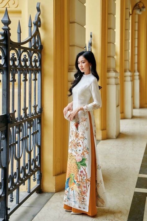 Vietnamese Silk Ao Dai Ao Dai Cach Tan - Etsy Vietnam Clothing Sets, Traditional Outfits, Kids Clothing, Outfit Sets, Vietnam, United Kingdom, Beauty Book, Gender Neutral, Art Collection