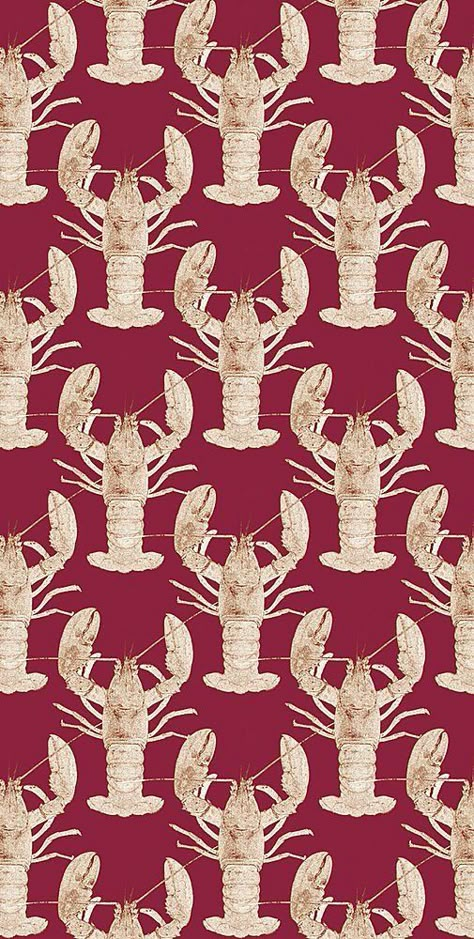 Crawfish Wallpaper, Lobster Wallpaper, Biological Illustration, Crabby Patties, Lobster Fest, Fabric Patterns Prints, Crab Print, Crab And Lobster, Sailboat Print