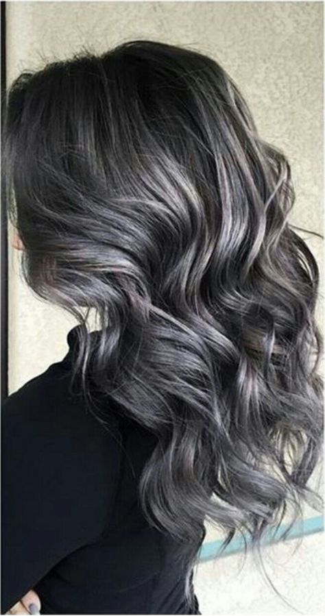 40 Absolutely Stunning Silver Gray Hair Color Ideas, These 40 absolutely stunning silver gray hair color ideas should not be considered as granny hair. However, the style has been warmly called that. O..., Silver Gray Silver Gray Hair Color, Silver Gray Hair, Grey Hair Color Silver, Dark Grey Hair, Gray Balayage, Gray Hair Color, Granny Hair, Grey Highlights, Gorgeous Gray Hair