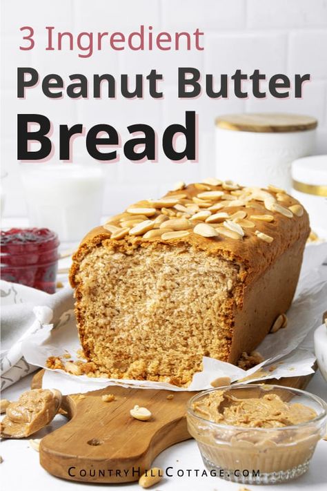 Peanut Butter Loaf, Peanut Butter Bread Recipe, Butter Bread Recipe, Baking With Protein Powder, The Perfect Loaf, Peanut Butter Pancakes, Quick Bread Recipe, Peanut Butter Bread, Bake Sale Recipes