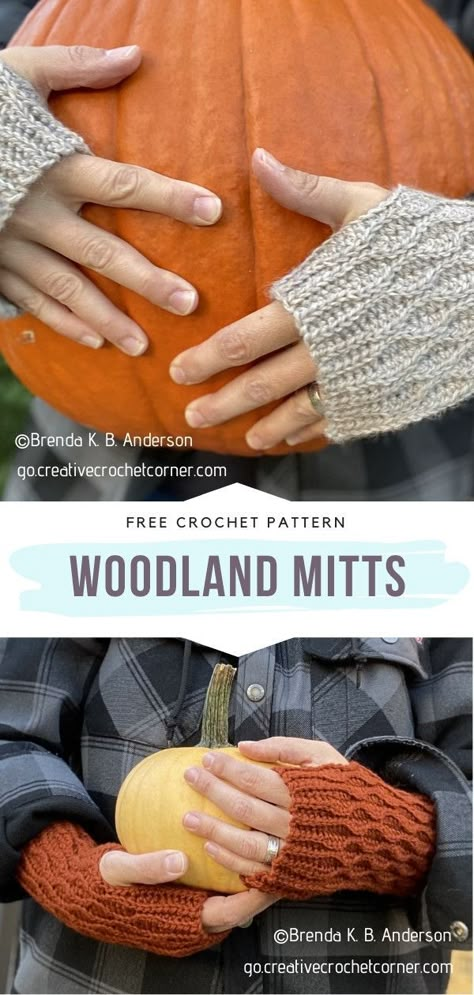 Woodland Mitts Free Crochet Pattern Minimalism and rustic vibes? Yes, please! There is so much to love about this super simple crochet pattern for mittens released by Brenda K. B. Anderson. #crochetmittens #crochetgloves #freecrochetpattern Fingerless Mittens Crochet, Crochet Gloves Free Pattern, Crochet Fingerless Gloves Free Pattern, Picot Crochet, Crochet Projects To Sell, Crochet Arm Warmers, Crochet Woodland, Crochet Mitts, Crochet Mittens Free Pattern