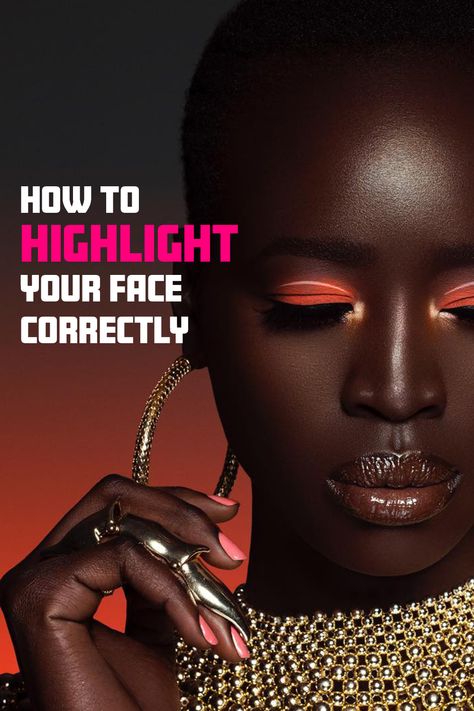 There is a technique to highlighting your face, but it’s not difficult. Highlighting is often done in conjunction with contouring. Since contouring aims to create depth via darker shades, highlighters bring the light back to your face. Highlight Placement Makeup, Using Highlighter On Face, Where To Use Highlighter On Face, Highlight And Contour Black Women, Highlighter Contour Guide, Best Face Highlighter, Contour And Highlight For Heart Face, Face Contouring Makeup, Daily Makeup Routine