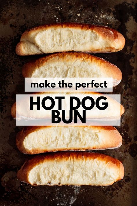 Soft and flavorful, these homemade hot dog buns are one of the easisest bread to bake. #buns #hotdogbuns Hot Dog Buns Homemade, Homemade Brat Buns, Sub Buns Recipe, Soft Hot Dog Buns, Kamut Bread, Homemade Hot Dog Buns, Hot Dog Buns Recipe, Homemade Hot Dogs, Hot Dog Bun