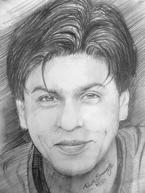 shahrukh khan World Best Drawing, Sharukhan Drawing, Best Pencil Drawing Images, Srk Drawing, Face Drawings Sketches, Shahrukh Khan Drawing, Face Sketching, Face Shading, Easy Pencil Drawings