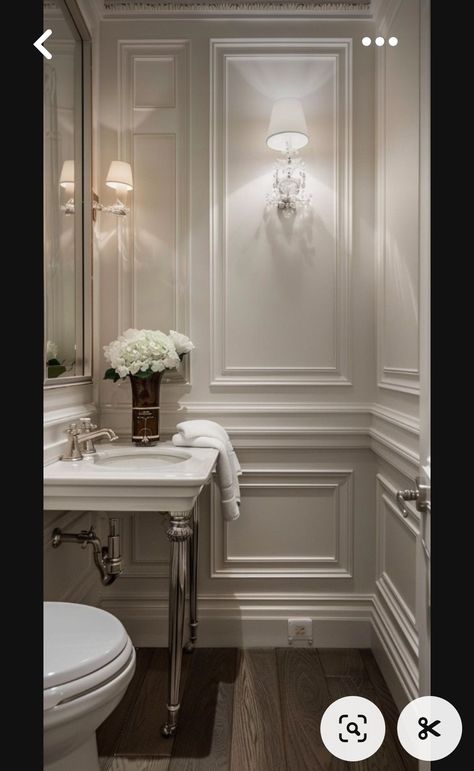 French Bathroom Design Ideas, Powder Bathroom Remodel, Powder Room Storage, Small Powder Bathroom Ideas, Luxury Powder Room, Small Bathroom Storage Solutions, Powder Room Ideas, Bathroom Storage Solutions, Maximize Storage