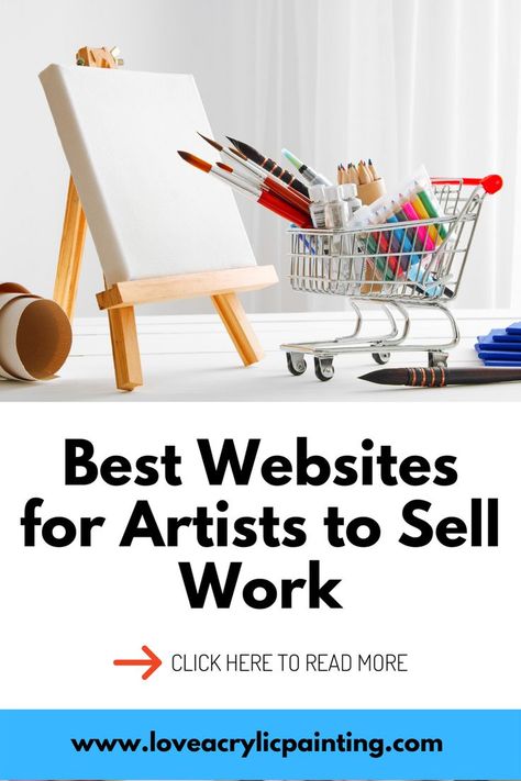 Discover what are the best websites for artists to sell their artwork so you can start making money doing what you love! Love Acrylic Painting, Sell Paintings Online, Websites For Artists, Cheap Kitchen Cabinets, Art Biz, Kerala Mural Painting, Easy Money Online, Best Websites, Selling Paintings