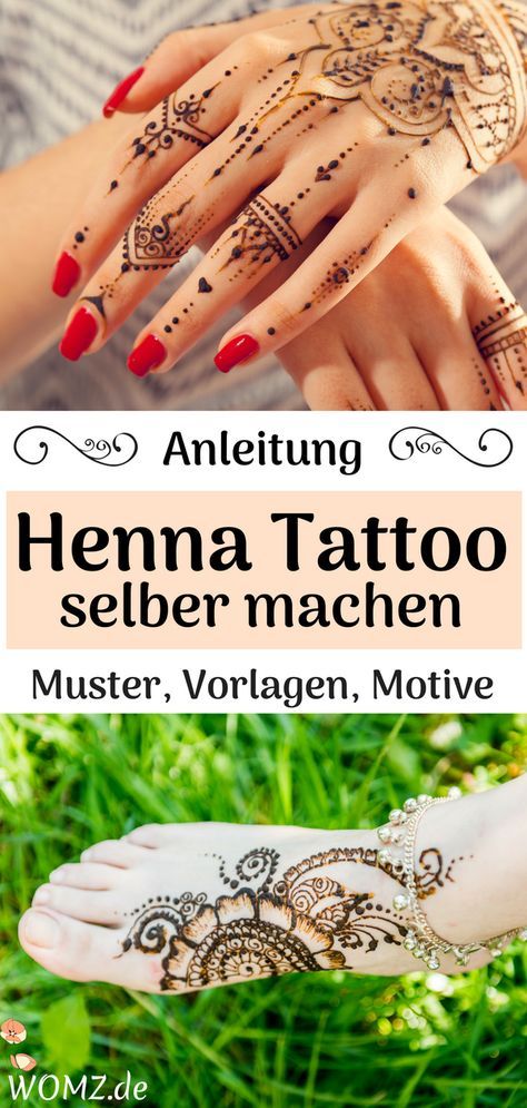 Henna Tattoo selber machen - Anleitung mit Vorlagen. Ich zeige dir in dieser Anleitung, wie du ein Henna Tattoo ganz einfach selber malen kannst. Außerdem findest du jede Menge Vorlagen, Muster und Motive, die dich für diesen ornamentalen Körperschmuck inspirieren. #henna #tattoo #hennatattoo #anleitung #motive #vorlagen #muster Tattoo Yourself, Henna Motive, Diy Henna, Jagua Tattoo, Henna Tutorial, Henna Tattoo Hand, Tattoo Henna, Tattoo Prices, Wedding Henna