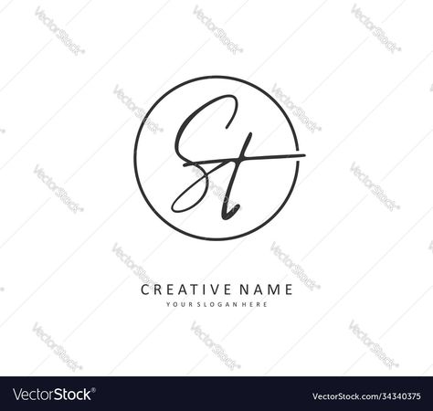 Letter Handwriting, Wedding Initials Logo, St Logo, Initial Logo, Wedding Initials, Wedding Logo, Initials Logo, Wedding Logos, A Concept