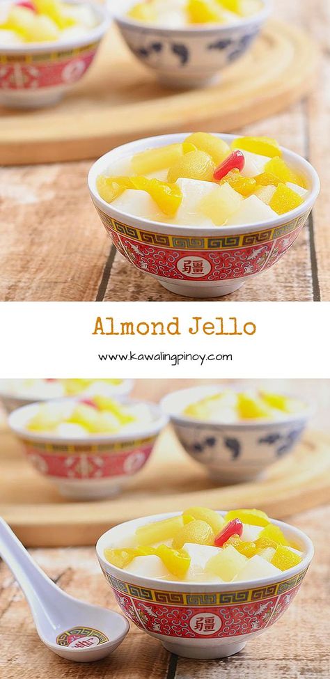 Almond Float Recipe, Almond Jello, Almond Tofu, Coconut Milk Dessert, Almond Jelly, Multicultural Recipes, Kawaling Pinoy, Float Recipes, Milk Pudding