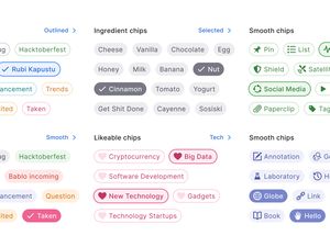 React design system UI kit - Chips, Select, Filters for Figma by Roman Kamushken for Setproduct on Dribbble Design System Ui, Chips Design, Desain Ux, Figma Design, Ux Kits, Ui Ux 디자인, App Design Layout, Ui Components, New Technology Gadgets