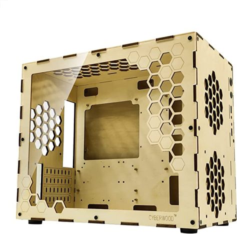 Amazon.com: CYBERWOOD Micro ATX PC Case,Mini Tower Computer Case,Gaming PC Case,DIY Desktop Chassis with Transparent Acrylic Side Panel Fully Ventilated Airflow,Wooden : Electronics Diy Pc Case, Wooden Cooler, Diy Pc, Itx Pc, Diy Desktop, Gaming Pc Build, Computer Tower, Wood Games, Pc Components