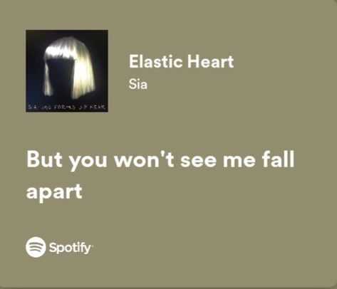 Sia Aesthetic, Elastic Heart Lyrics, Elastic Heart Sia, Sia Quotes, Sia Lyrics, Lyric Ideas, Sia Songs, Real Lyrics, Music Aesthetics