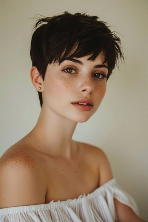 40 Long Pixie Cuts Every Woman Needs to See for Style Inspiration - Luxe Luminous Long Pixie, Very Short Hair, Pixie-cut Lang, Long Pixie Cuts, Really Short Hair, Hair Inspiration Short, Corte Pixie, Short Hair Haircuts, Short Hair Styles Pixie