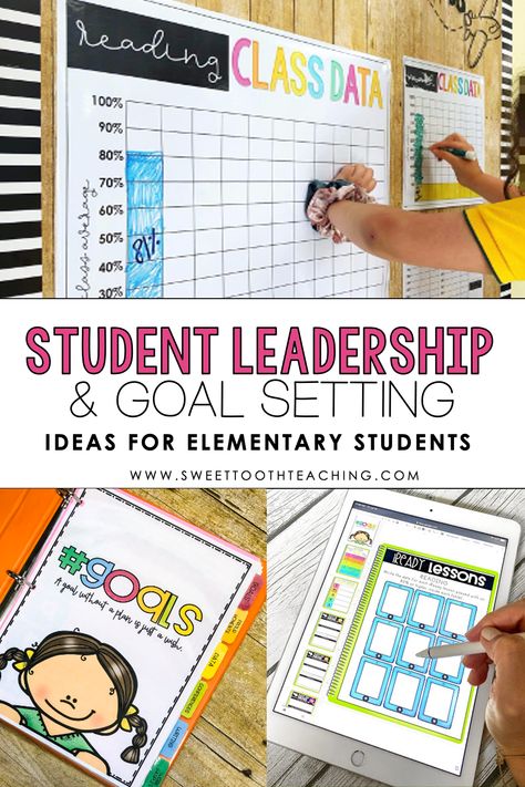 Student Goal Setting Elementary Data Binders, Middle School Data Tracking, Goal Setting In The Classroom, Classroom Goals Display Data Walls, Kindergarten Data Folders, Leadership Notebooks Leader In Me, Math Data Walls Elementary, Achieve 3000 Data Wall, Student Learning Goals