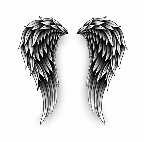 Angel Wings Tattoo Man, Angel Wings Tattoo On Back, Wing Tattoos On Back, Memorial Tattoo Ideas, Alas Tattoo, Wing Tattoo Men, Wing Tattoo Designs, Tattoo Outline Drawing, Quality Tattoo