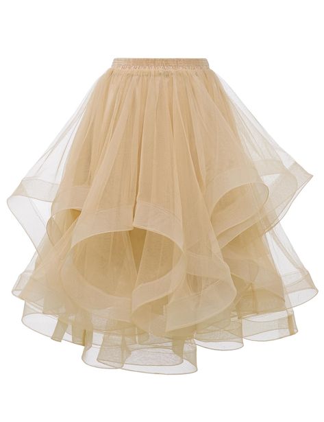 PRICES MAY VARY. 100% Polyester Imported Elastic closure Machine Wash [Fluffy and Puffy] Christmas holiday party tulle skirt for women has 2 layers of premium tulle and 1 layer of lining, which is light and soft, skin-friendly and breathable. The layered asymmetric design of the tulle midi skirt gives the skirt just the right amount of fluffiness, simple and feminine, wear it like a lovely princess. [Elastic closure] Aline Tutu skirts are designed with elastic high waist, making it very comforta Long Tulle Skirt Outfit, Cool Skirts, Tutus For Women, Skirt Sewing Pattern Free, Short Tulle Skirt, Tool Skirt, Costume Box, Puffy Tulle Skirt, Night Out Skirts