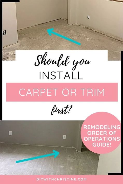 Installing Carpet Diy, Install Carpet Diy, Replacing Carpet, Install Carpet, How To Install Baseboards, Carpet Diy, Home Depot Carpet, Window Casing, Shoe Molding