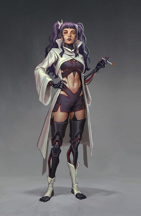 ArtStation - Researcher Scifi Character Design, Cyberpunk Character Art, Cyberpunk Female, Cyberpunk Rpg, Female Armor, Female Character Concept, Cyberpunk Character, Dungeons And Dragons Characters, Star Wars Fan Art