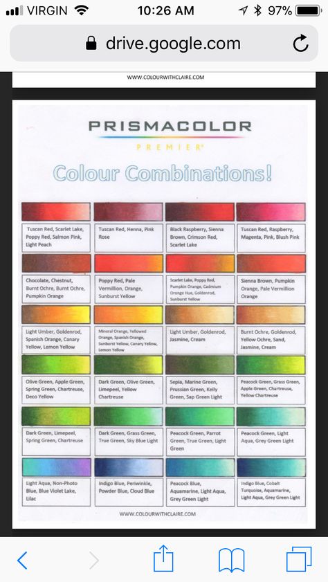 Color Pencil Combinations, Prisma Color Combinations, Color Pencil Blending, Prismacolor Color Combinations Chart, Prismacolor Color Combinations, Polychromos Color Combinations, Color Pencil Drawing Ideas, Pencil Coloring, Pencil Drawing Ideas