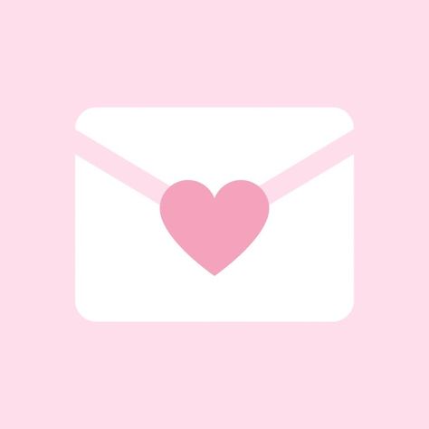 Heart Phone Theme, Pink Email Icon, Custom Icons Pink, Email Icon Aesthetic, Phone Themes Pink, Kawaii App Icons Pink, My Melody Icons For Apps, Cute Pink App Icons, Email Aesthetic