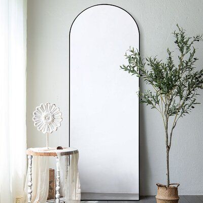 Arched Full Length Mirror, Arched Floor Mirror, Arch Floor Mirror, Mirror With Stand, Mirror Floor, Freestanding Mirrors, Mirror Wall Living Room, Frame Making, Full Body Mirror