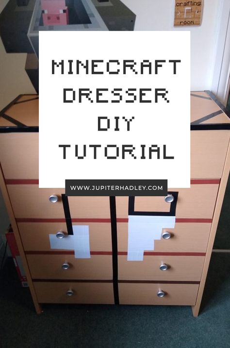 Minecraft Dresser, Craft Table Diy, Minecraft Furniture, Minecraft Room, Diy Dresser, Craft Table, Room Themes, Minecraft, Dresser