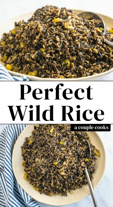 Here's exactly how to cook wild rice: it will become your go-to wild rice recipe! Add onion and celery to make it into an easy side dish. #easy #healthy #perfect #wildrice #rice #mealprep Rice Stuffing Recipes, Wild Rice Recipe, Side Dish Easy, Ancient Grains Recipes, Side Dishes For Salmon, Wild Rice Recipes, Wild Rice Casserole, Cooking Wild Rice, Rice Side