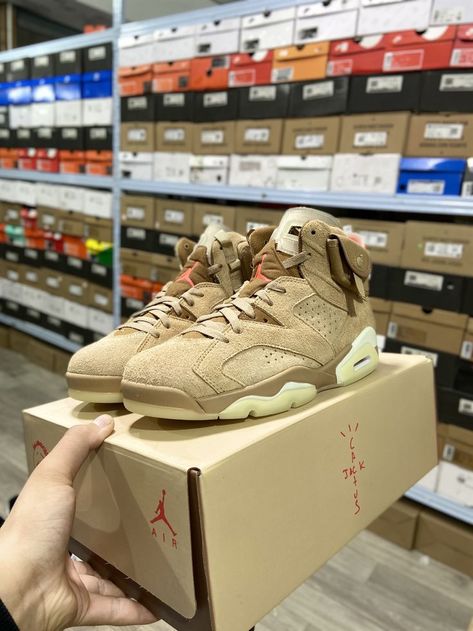 Travis Scott ✘ Air Jordan 6 British Khaki .DH0690-200 Jordan 6 British Khaki, Travis Scott 6, Jordan 6 Travis Scott, Jordan Travis Scott, British Khaki, Air Jordan 6, Jordan 6, Swag Shoes, Travis Scott