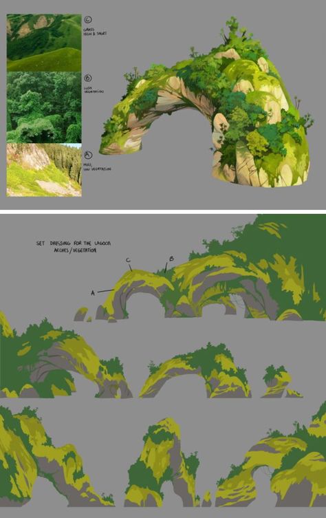 Forestcore Illustration, How To Digitally Paint Landscapes, Nature And Environment Art, Environmental Art Tutorial, Digital Art Nature Landscapes, Environment Study Reference, Digital Environment Art, Digital Art Environment, Environment Art Tutorial