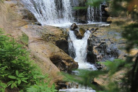 Nestled into the easternmost edge of the Pictured Rocks National Lakeshore in the Hiawatha National forest, a gorgeous waterfall bubbles and cascades over smoothed and water-carved limestone rocks. The Sable Falls are not far off the main road, but you’ll feel like you’ve entered another world as soon as you step onto the wooded trail. Hiawatha National Forest, Pictured Rocks, Limestone Rock, Pictured Rocks National Lakeshore, Pollinator Garden, Upper Peninsula, Northern Michigan, Pure Michigan, Another World