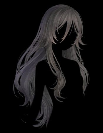 Bangs With Long Hair Drawing, Long Wavy Anime Hair, Oc Hairstyles Female, Anime Long Hair Styles, Long Hair Drawing Reference Girl, Long Hair Styles Drawing, Long Anime Hair Reference, Long Black Hair Drawing, Anime Long Hairstyles