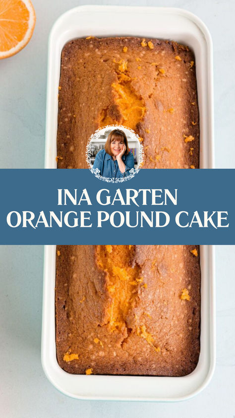 Ina Garten Orange Pound Cake Large Pound Cake Recipe, Orange Loaf Cake Recipes, Orange Pound Cake From Cake Mix Boxes, Orange Pound Cake With Glaze, Orange Crush Cake, Orange Butter Cake, Orange Pound Cake Recipe, Orange Sponge Cake, Amaretto Cake