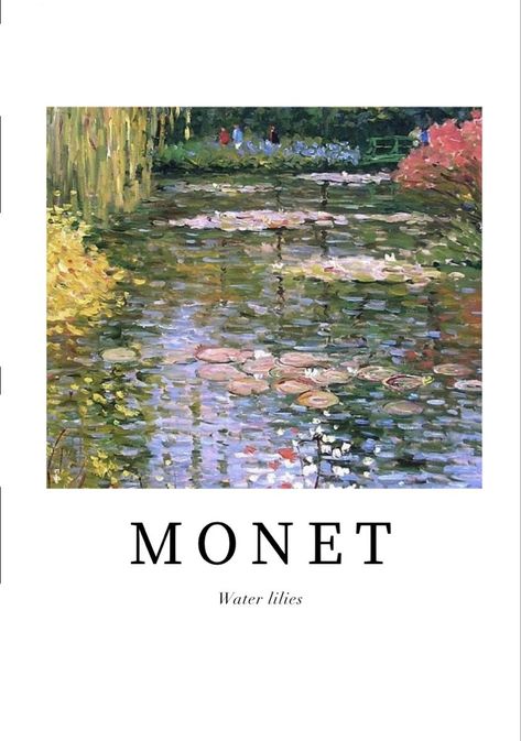 Vintage Aesthetic Art, Foto Muro Collage, Affiches D'art Déco, Printable Wall Collage, Monet Poster, Claude Monet Art, Monet Water Lilies, Monet Art, Arte Van Gogh