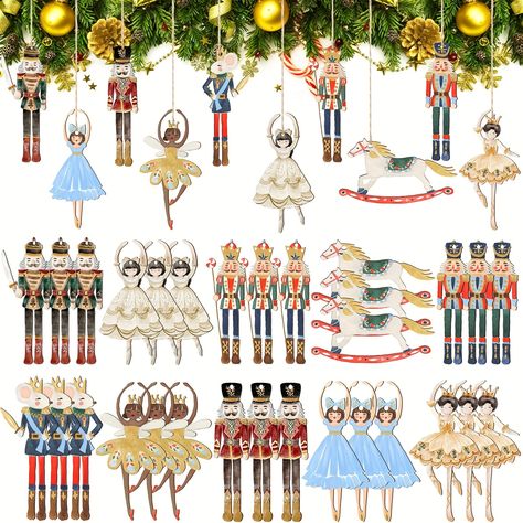 Faster shipping. Better service Nutcracker Figures, Watercolor Holiday, Nutcracker Christmas Decorations, Presente Diy, Vintage Nutcrackers, Christmas Tree Hanging, Nutcracker Ornaments, Sugar Plum Fairy, Holiday Clipart