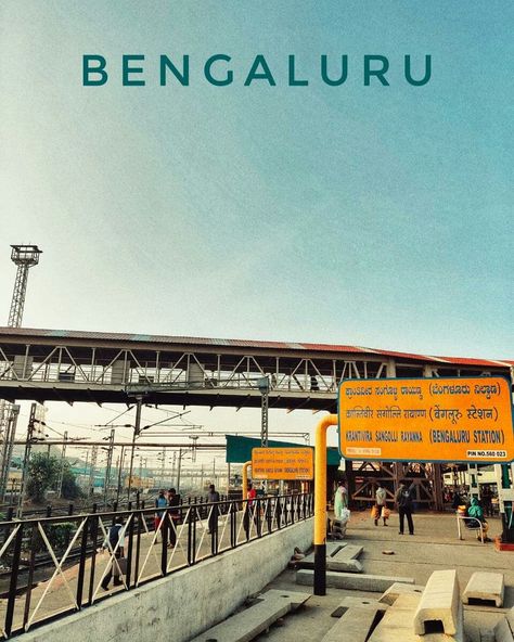 One of the busiest railway station in india Bengaluru Railway Station, Bangalore Railway Station Snap, Banglore Story, Bangalore Railway Station, Bangalore Instagram Story, Bangalore Morning, Bangalore Travel, Bengaluru City, India Railway