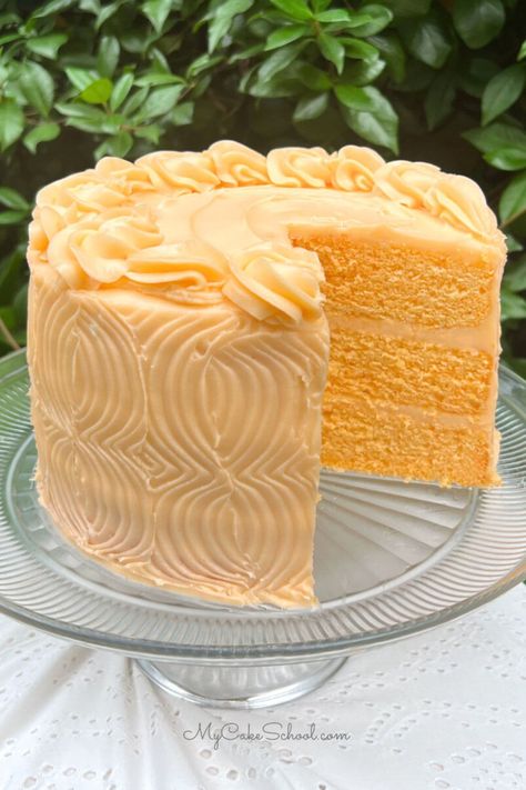 Florida Orange Cake Recipe, Orange Fluff Cake, Satsuma Recipes Cakes, Cakes With Fruit In Them, Orange Cake From Box Cake, Orange Cake With Buttercream Frosting, Florida Orange Cake, Lemon Curd Cakes, Orange Sherbet Cake