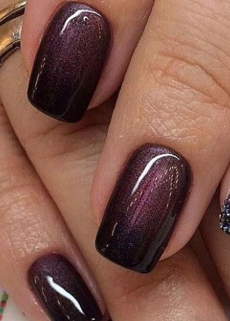 Oxblood Nail Designs, Bridesmaid Nails Wine Color, Burgundy Nail Art Square, Plum Nail Color Ideas, Black And Plum Nails, Cabernet Nails, Nails Blue And Purple, Plum Nails Acrylic, Burgundy Gel Nails