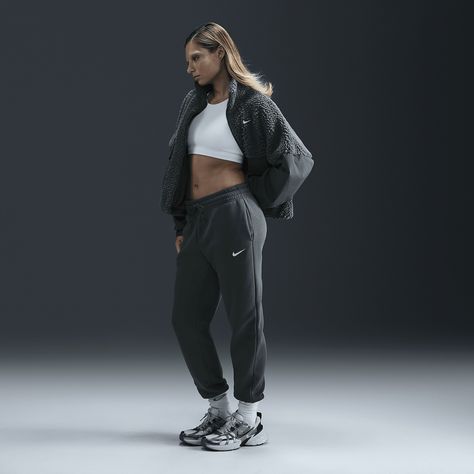 Nike Sportswear Phoenix Fleece Women's Mid-Rise Sweatpants Nike Flare Sweatpants Outfit, Flare Sweatpants Outfit, Nike Outfits For Women, Nike Sportswear Phoenix Fleece, Flare Sweatpants, Jordan Shop, Sweatpants Outfit, Kids Basketball, Outfits For Women