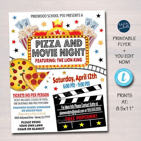 This Invitation Templates item by TidyLadyPrintables has 25 favorites from Etsy shoppers. Ships from United States. Listed on Jun 30, 2024 Movie Fundraiser Night, Fundraising Themes, Social Event Ideas, School Movie Night, Pizza And Movie Night, Movie Night Fundraiser, Softball Fundraiser, Parent Council, Pta Organization