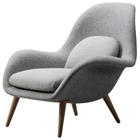 Fredericia Swoon armchair, Hallingdal 130 - smoked oak | Finnish Design Shop Kolding, Swoon Lounge Chair, Contemporary Lounge, Copenhagen Design, Space Copenhagen, Lounge Armchair, Reading Chair, Leisure Chair, Wholesale Furniture