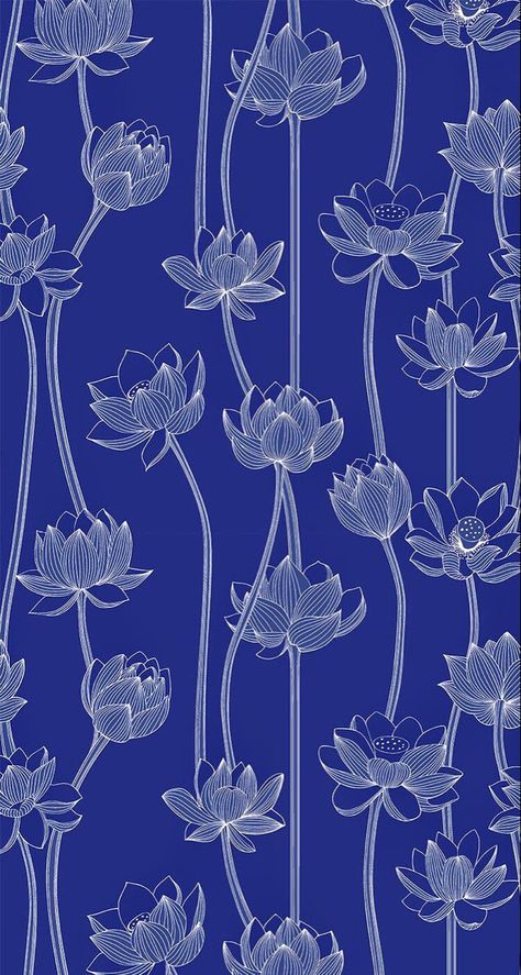 Spring Vector, Lotus Flower Wallpaper, Botany Illustration, Lotus Wallpaper, Damask Decor, Lotus Flower Art, Soft Dramatic, Lotus Print, Blue Plants