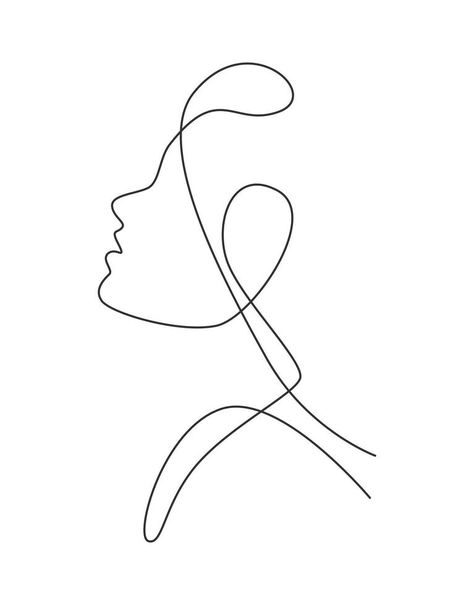 One Continuous Line Drawing, Face Line Drawing, Single Line Drawing, Face Lines, Continuous Line Drawing, Key Holders, Abstract Face, Single Line, Continuous Line