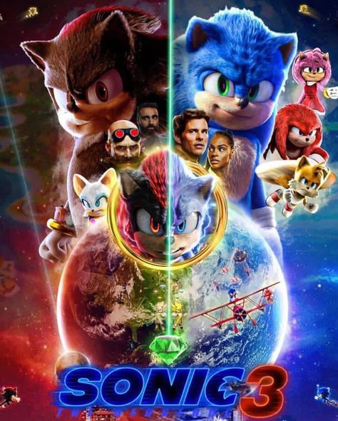 Sonic 3 Movie, Sonic The Hedgehog Movie, Action Animation, Sonic The Hedgehog 3, Sonic The Movie, Marvel Movie Posters, To Watch, Sonic Screwdriver, Hedgehog Movie