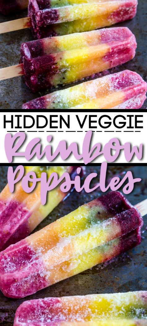 Veggie Rainbow, Therapy For Kids, Rainbow Popsicles, Eating Veggies, Hidden Vegetables, Dessert Simple, Eat Veggies, Healthy Toddler Meals, Hidden Veggies