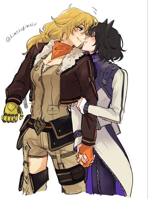 Bumbleby Rwby, Yang Rwby, Rwby Crossover, Rwby Yang, Rwby Bumblebee, Rwby Blake, Red Like Roses, Rwby Ships, Rwby Comic