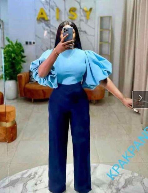 Cooperate Trousers For Women, Cooperate Tops For Women, Palazzo And Blouse, Trouser And Top For Ladies, Marble Outfit, Fashion Work Outfit, New Look Fashion, 2piece Outfits, Corporate Dress