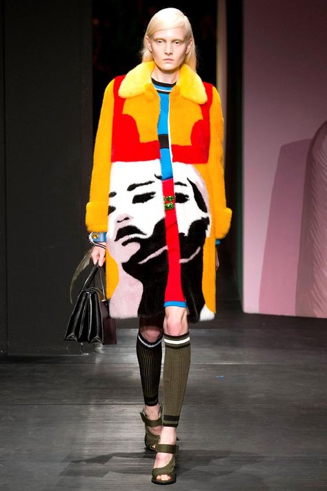 Prada, Milan, Spring 2014. Art Inspired Fashion, Mode Pop, Pop Art Fashion, Prada Spring, Fashion Week Spring 2014, 2014 Trends, Estilo Chic, Vintage Mode, Runway Trends