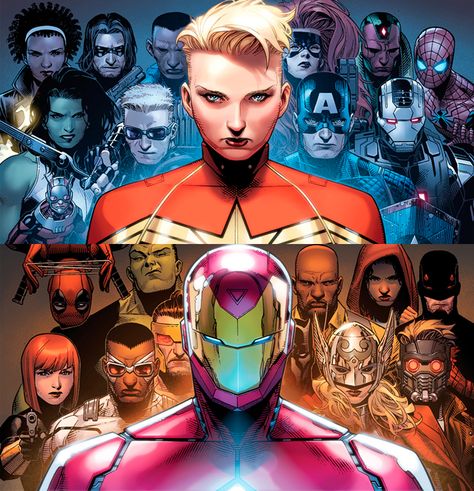 Everything You Need to Know to Get Ready for Marvel's Civil War II Jim Cheung, Marvel Cards, Bd Art, Marvel Comic Universe, Marvel Comics Art, Marvel Vs, Fun Comics, Marvel Heroes, Marvel Dc Comics