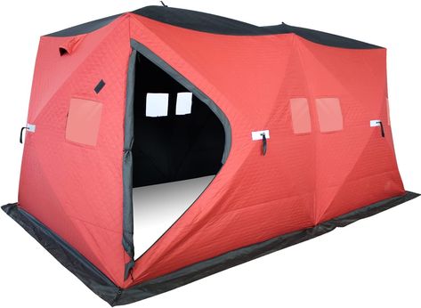 HUNTMONSTER Ice Shelter Ice Fishing Tent, Ice Shanty, Ice Fishing Shelter, Ice Fishing, Carry On Bag, Anchors, Carry On, Pop Up, Tent