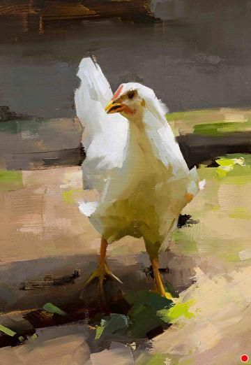 Pet Paintings, L'art Du Portrait, Oil Painting Inspiration, Chicken Painting, Wildlife Artwork, Rooster Art, Decorative Paintings, Farm Art, Chicken Art